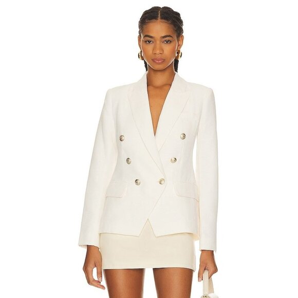 L'Agence Kenzie Blazer Ivory Silver EUC 8 - Picture 1 of 10